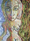 Fully clothed Nude 16x20 inches original expressive artwork kyle reynolds 2010