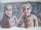DAD AND MYSELF 11X14 INCH ORIGINAL ACRYLIC EXPRESSIVE ARTWORK 2008